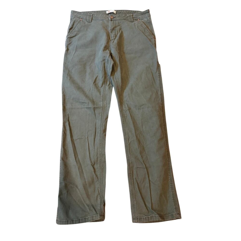 DICKIES Women's Straight Leg Utility Work Pants Olive Green 10 Regular Relaxed